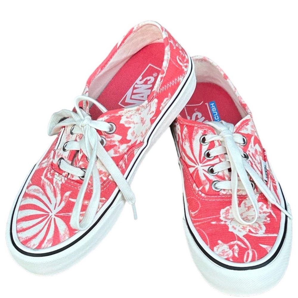 Vans Lace Up Low Top Floral Print Ultracush Skateboard Shoes Size 6